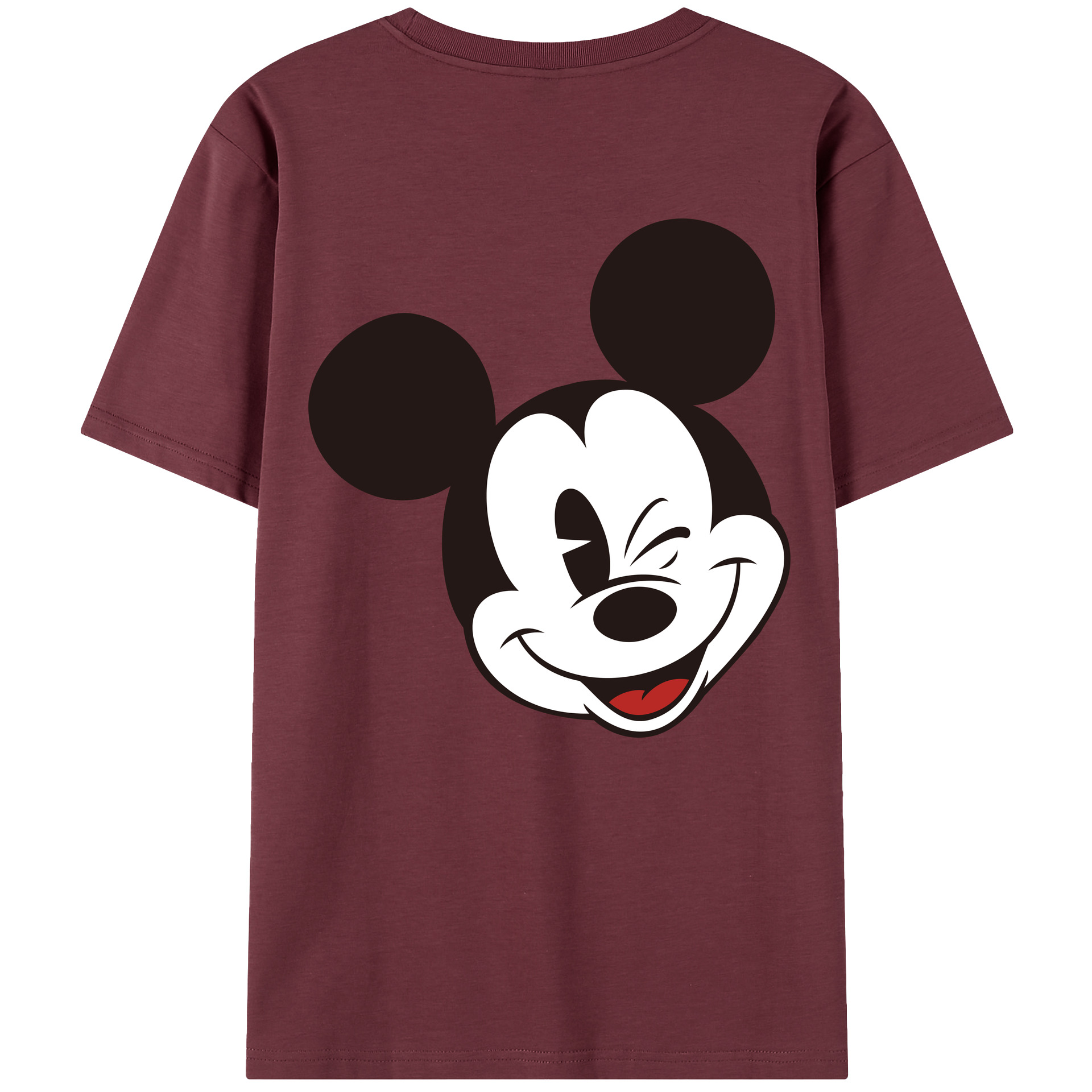 （画像用） ミッキーマウス Mickey Mouse 綿100％半袖Tシャツ（背面プリント）